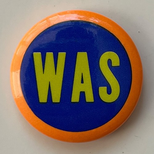 RARE Vintage 1983 WAS NOT WAS Band Promo 2 Pin Set Badge Button Geffen Don 1" MT - Bild 2 von 4