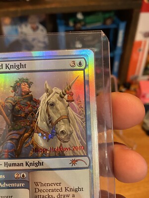 🌀Magic holiday promo card *Decorated knight exclusive hobby stores gift MTG 
