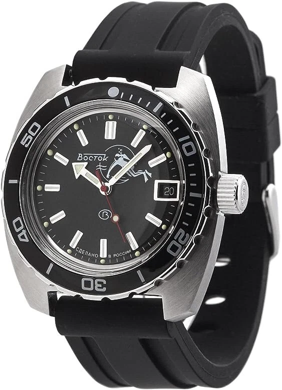 Montre Vostok Amphibia 170600 plongeur m canique automatique VENDEUR AM RICAIN