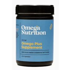 Omega Nutrition Omega Plus Supplement 600mg 250 Softgels Premium Quality