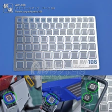 for MG 1/100 HG RG 1/144 Mesh Vent Armor Detail add-on Etch Sheet AW-108
