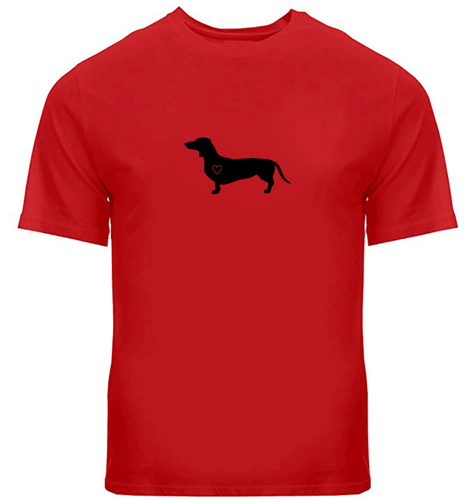 Dachshund Heart Dog Men Unisex Tee T-Shirt Graphic Gift Cute Doggy Sausage Puppy - Picture 17 of 30
