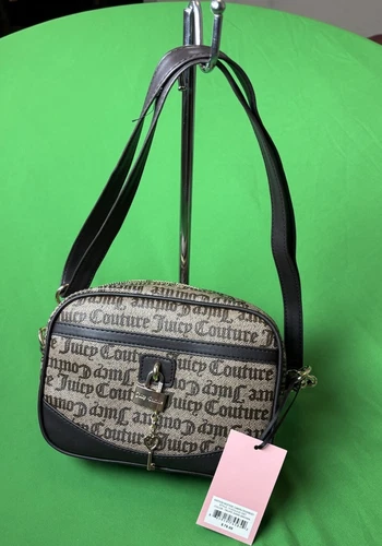 NWT Juicy Couture Bag Eastside Westside Camara Crossbody Taupe.Dark Brown NEW