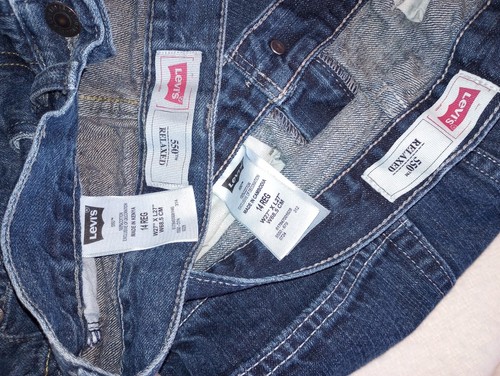 14 in boys size (or girls) TWO PAIRS of Levis 550 Jeans Relaxed fit 27x27 cotton - Picture 14 of 24