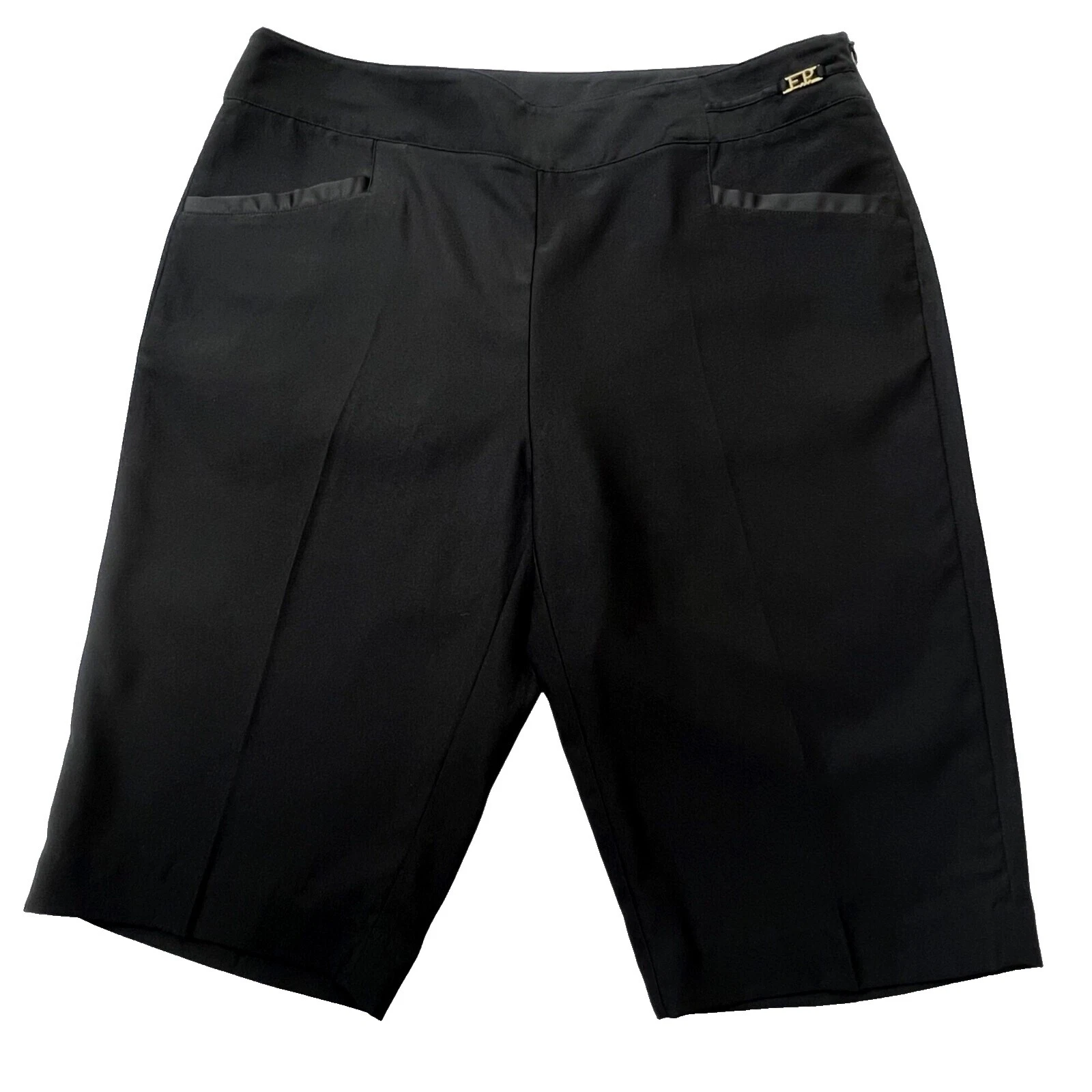 Pantalones cortos de golf de Poliéster Negro para Mujeres