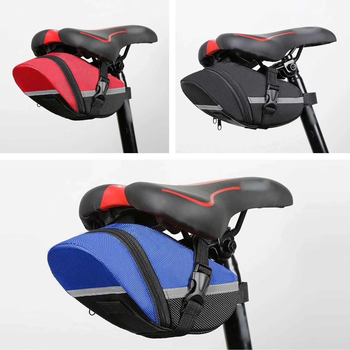 Bike Saddle Bag Waterproof Bicycle Rear Under Seat Storage Pouch
