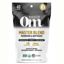 OM Mushroom Nutrition Master Blend Mushrooms & Adaptogens Vitamin | 3.17 Oz -