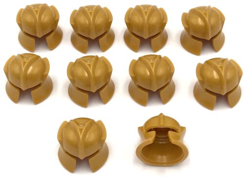 Lego 10 Neu Perle Gold Minifigur Kopfbedeckung Helme Schloss mit Wangenschutz  - Bild 1 von 1