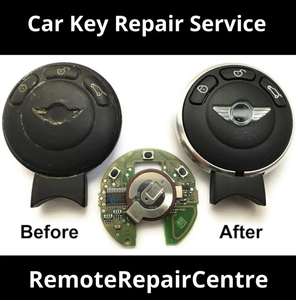 REMOTEREPAIRCENTRE MINI Cooper R55 R56 R58 R60 S One remote key fob repair battery case replacement
