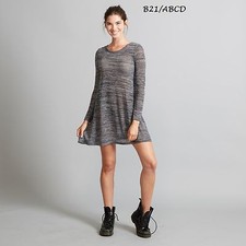 ADAM LEVINE NEW Sexy Charcoal Recaro North Stretch Lurex Sweater Dress QCO