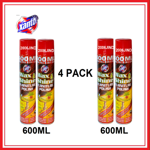 Xanto Wax & Shine Polish Furniture 400ML Beeswax Natural wood shine