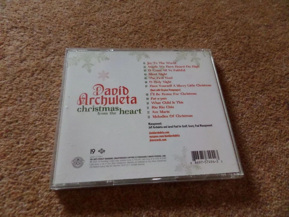 CD ALBUM - DAVID ARCHULETA - CHRISTMAS FROM THE HEART - Image 2 of 2