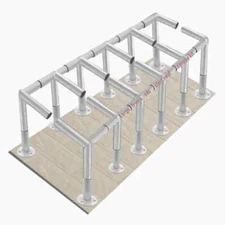 Large Slant Roof Canopy Kit for Lean-to/Slant-top Shelter Shade Frames 14-20Leg