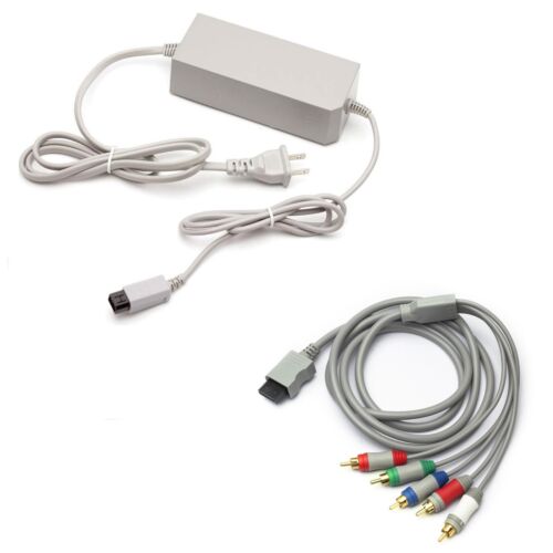 Adattatore CA Caricabatterie Alimentatore Cavo Componente HD Cavo AV per Nintendo Wii NUOVO - Foto 1 di 4