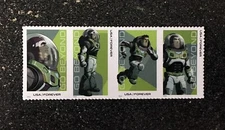 2022USA #5709-5712 Forever Buzz Lightyear - Horizontal Strip of 4 (as pictured)