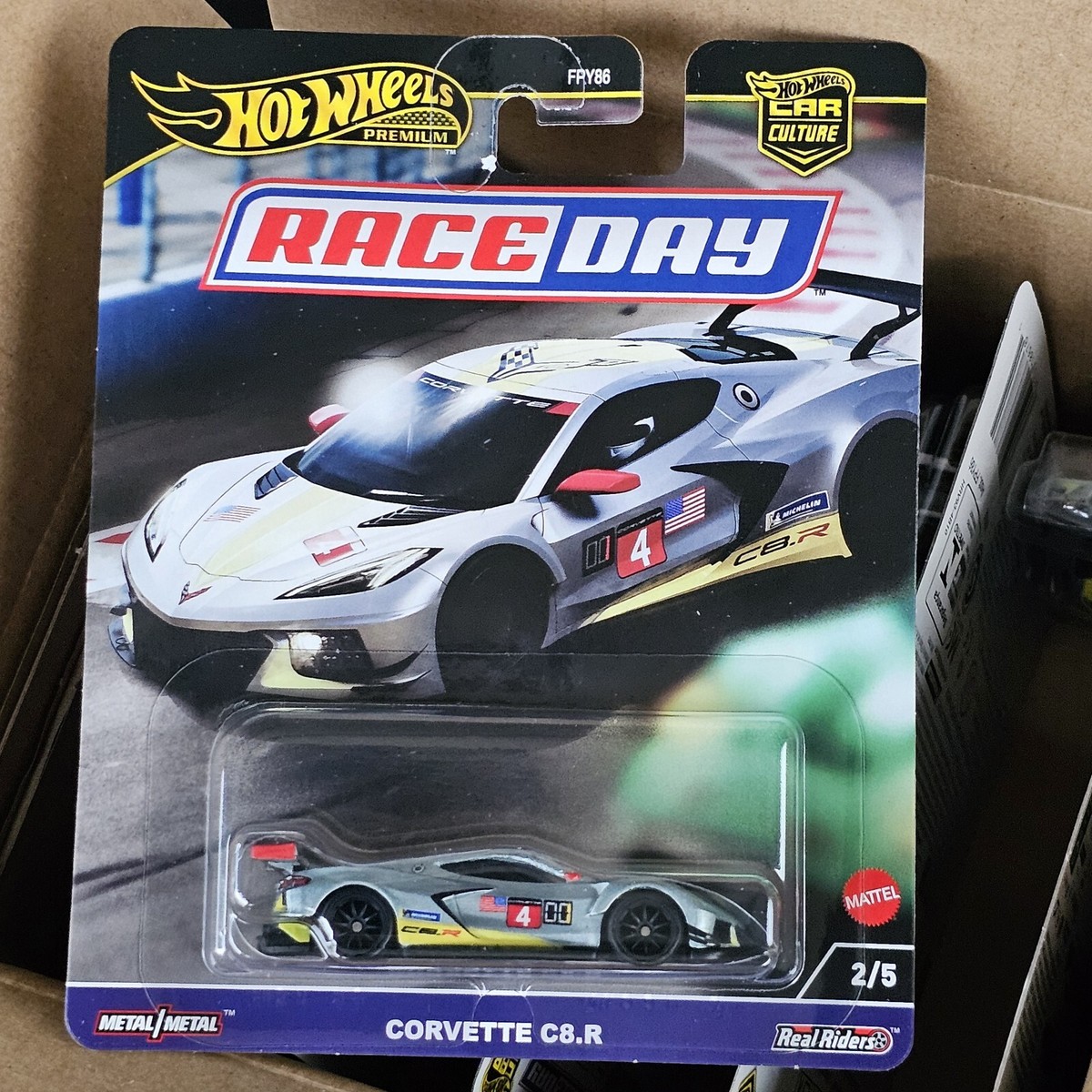 新品10個セット　ホットウィール　カーカルチャー レースデイ コルベットC8.R 2024 HOT WHEELS PREMIUM CORVETTE C8.R RACE DAY SERIES GREY