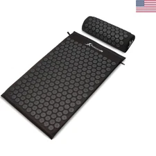 Fit Acupressure Mat Set with Pillow - 8,910 Points for Pain Relief & Relaxation