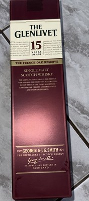 Glenlivet 15 Years French Oak Reserve Scotch Whiskey Single Malt Empty Box New