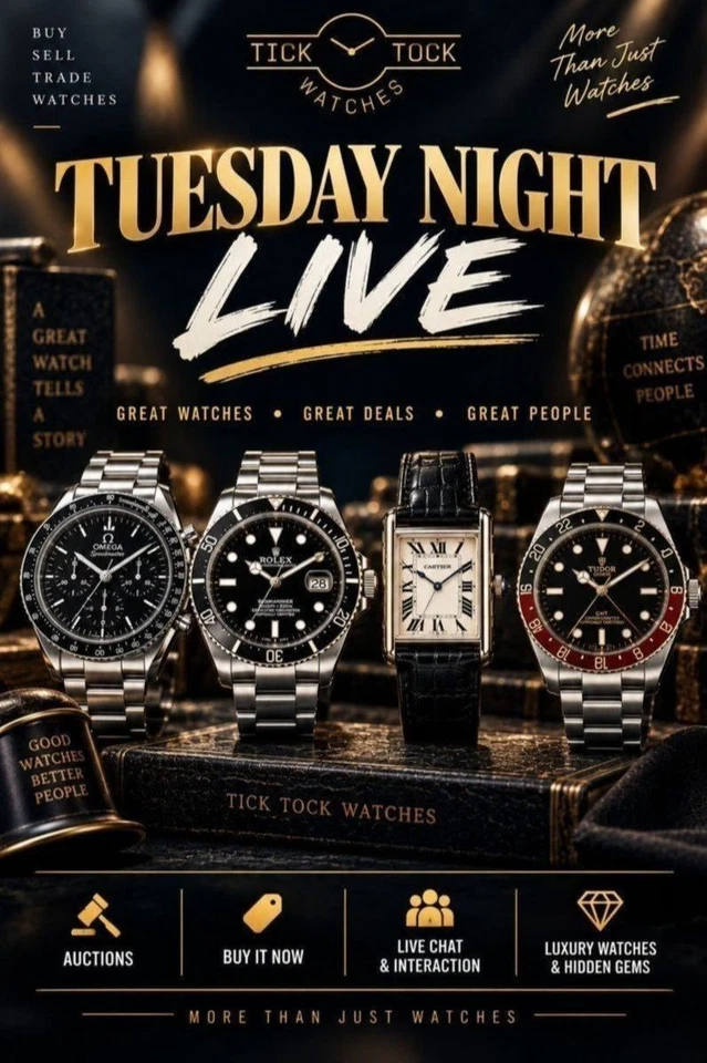 Tuesday Evening Watches - Auction Starts & Buy It Now!
