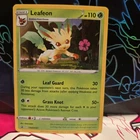 ?LEAFEON SWSH191 SWORD & SHIELD BLACK STAR PROMO COSMO HOLO Galaxy Swirl Action