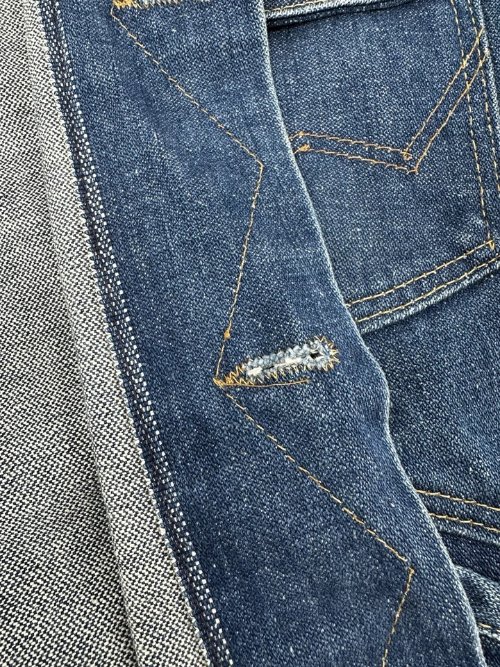 Chaqueta de camionero vaquera con ribete sin fallas Wrangler años 60 de colección conjunto Sanfor 36-38 Foto 3 de 4