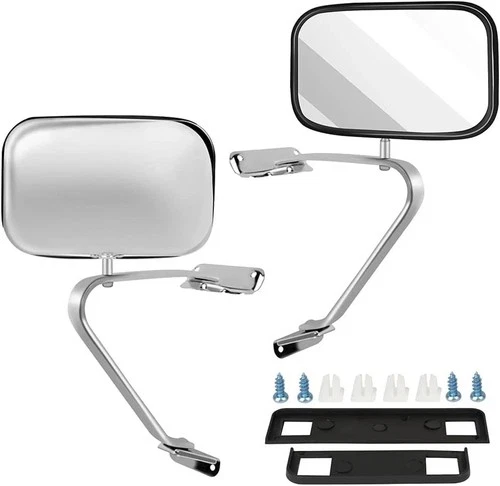 Replacement Manual Towing Mirrors for 80-95 Ford F150 F250 F350 Pickup Truck