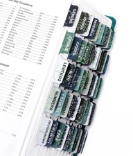 Laminated Bible Tabs for Women  Men - Large Print Study Leaves
