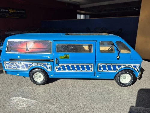 Vintage 1977 Pressed Steel Tonka Mighty Custom "Skyline" Beach Camper Surf Van