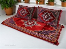 3 Tlg. Matratze Kissen orient Sitzecke Bodenkissen Sitzgruppe Toshak Red 23 توشک