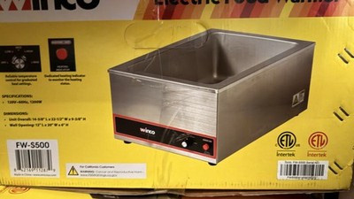  Commercial Portable Steam Table Food Warmer 120V 1200W Stainless. FW-S500 Winco