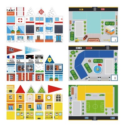 PicassoTiles 80pc School, 8 inches x 11 x 1 inch, Multicolored 
