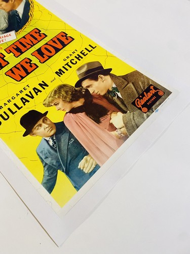 RARE 1949 NEXT TIME WE LOVE ORIG LINEN BACKED US 14x36 INSERT MOVIE POSTER - Picture 7 of 10