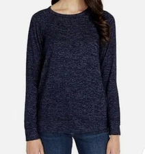Buffalo David Bitton Heather Navy Blue Long Sleeve Cozy Top Woman’s Small
