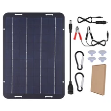 Portable Solar Panel 12V Solar Battery Charger Maintainer Charger Kit Boat CarRV