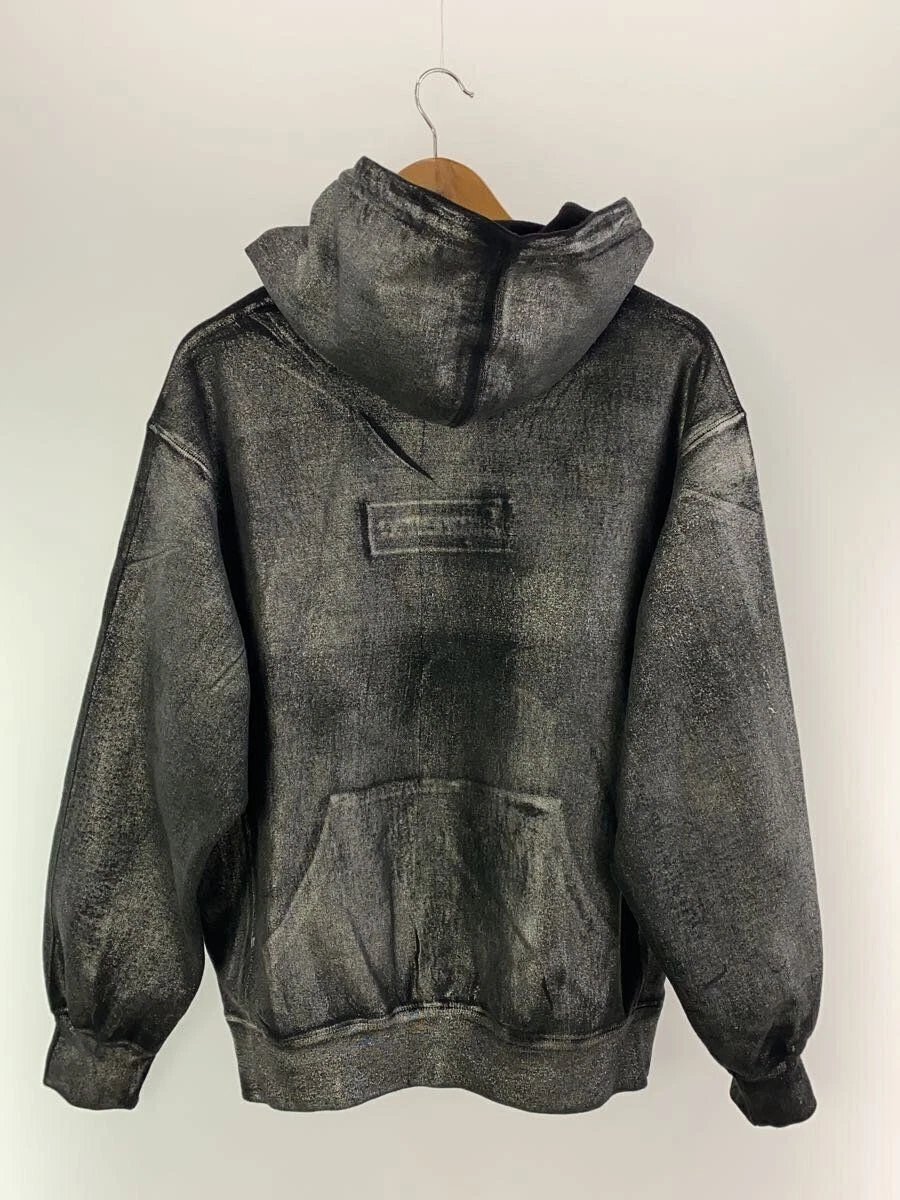 Felpa con cappuccio Supreme ×MM6 24SS Foil Box logo M cotone nero usata