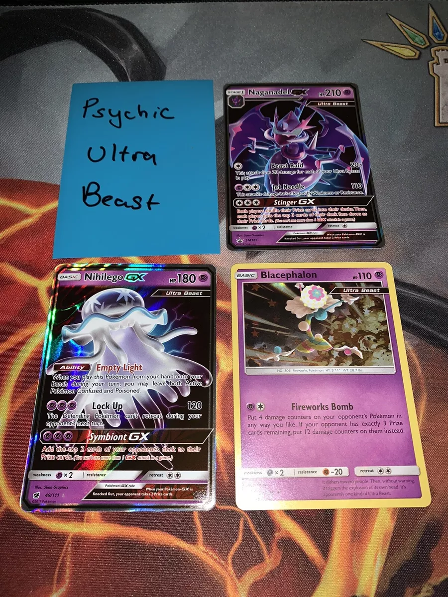 Pokemon Complete Deck - Psychic Ultra Beast - Nihilego GX, Naganadel GX,  Malamar