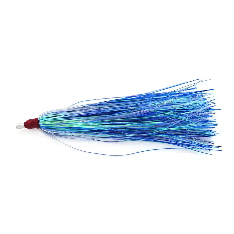Lote 100 Señuelos de Pesca Sea Striker Mylar Bucktail Teaser Plantilla Perla, Azul, Verde, Rosa Foto 3 de 4
