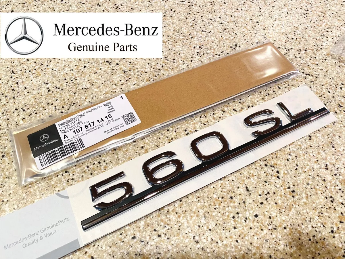 MERCEDES BENZ R107 560SL DECK LID TRUNK EMBLEM SCRIPT 560SL