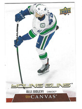 OLLI JUOLEVI 2020-21 UPPER DECK SERIES 1 HOCKEY YOUNG GUNS ROOKIE **CANVAS**