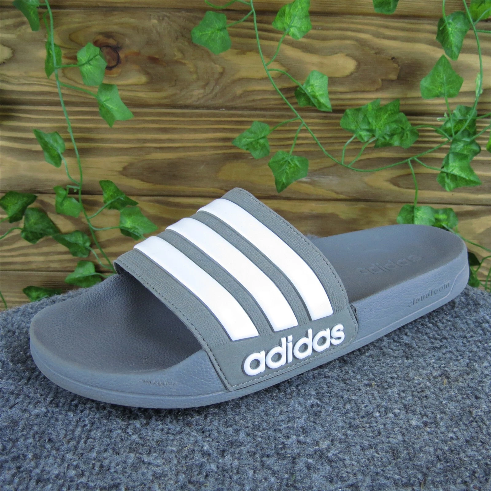 adidas uomo adilette slide grigio sintetico taglia 10 media usat