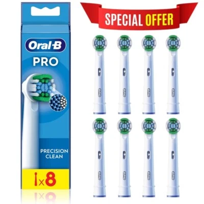 Oral-B PRO Precision Clean Replacement Electric Toothbrush Heads - PACK OF 8
