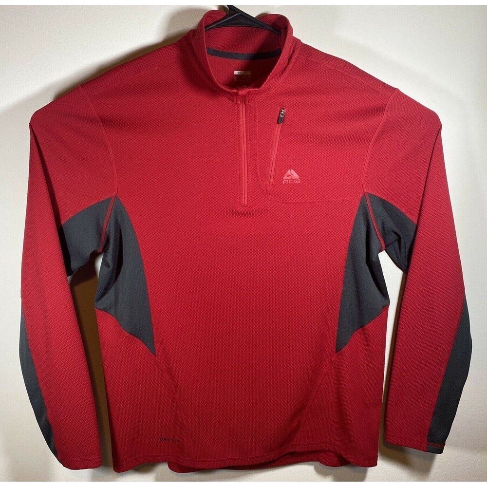Nike ACG 1/4 Zip Pullover Jacket Men's Large Thermal Red | eBay Nike ACG 1/4 Zip Pullover Jacket Men's Large Thermal Red | eBay