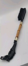 Vintage Black Horse Head Bamboo Shoe Brush 15" Long