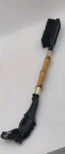 Vintage Black Horse Head Bamboo Shoe Brush 15" Long