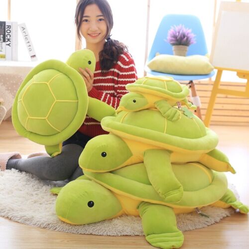 Cuddly Soft Plush Stuffed Animal Sea Turtle Doll Cushion Throw Pillow 35-80cm - Picture 1 of 10