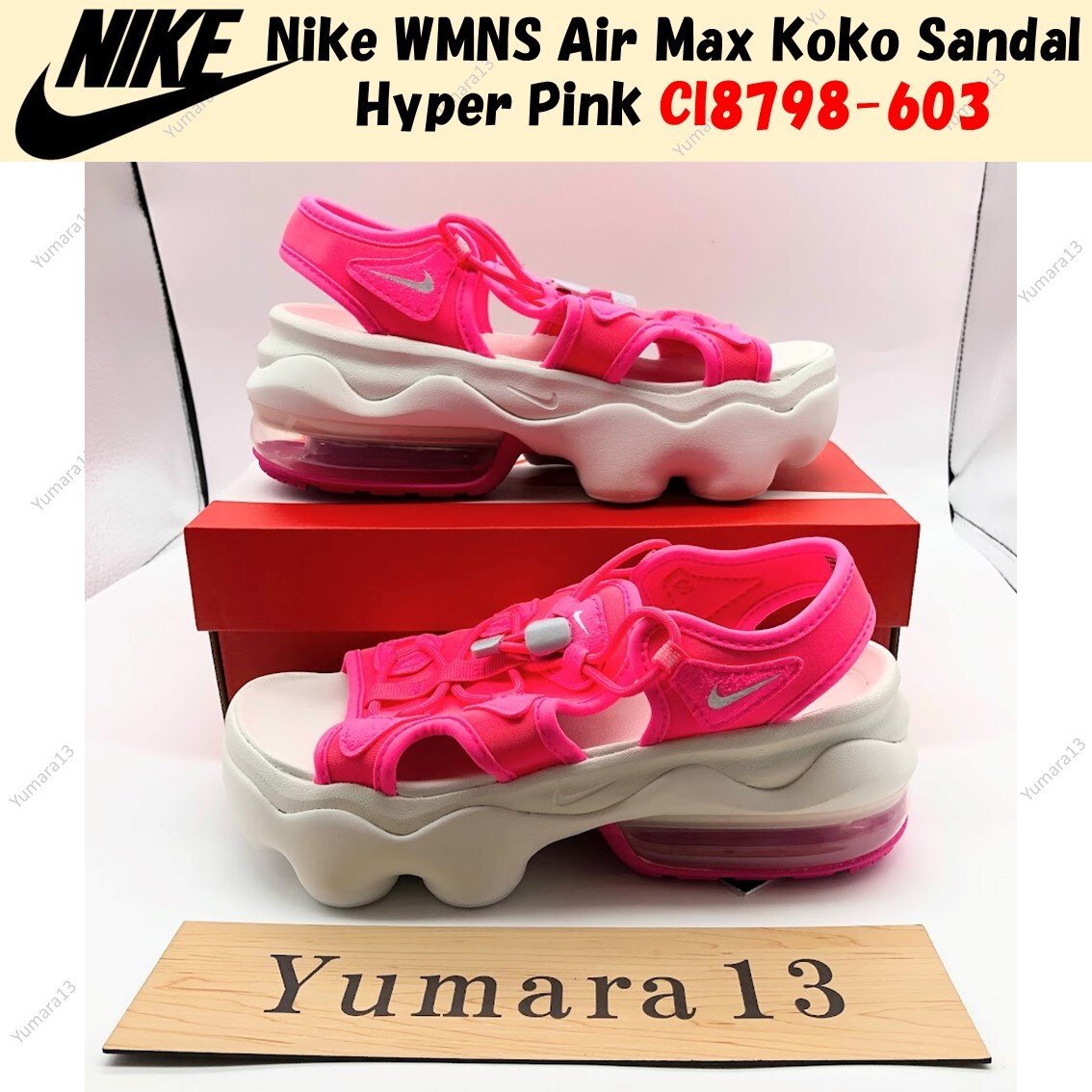 Nike WMNS Air Max Koko Sandal Hyper Pink CI8798-603 Women's Nike WMNS Air Max Koko Sandal Hyper Pink CI8798-603 Women's