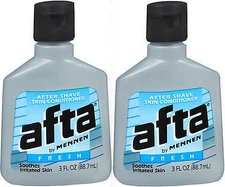 AFTA After Shave Skin Conditioner FRESH Scent 3oz ( 2 Pack )  BLUE