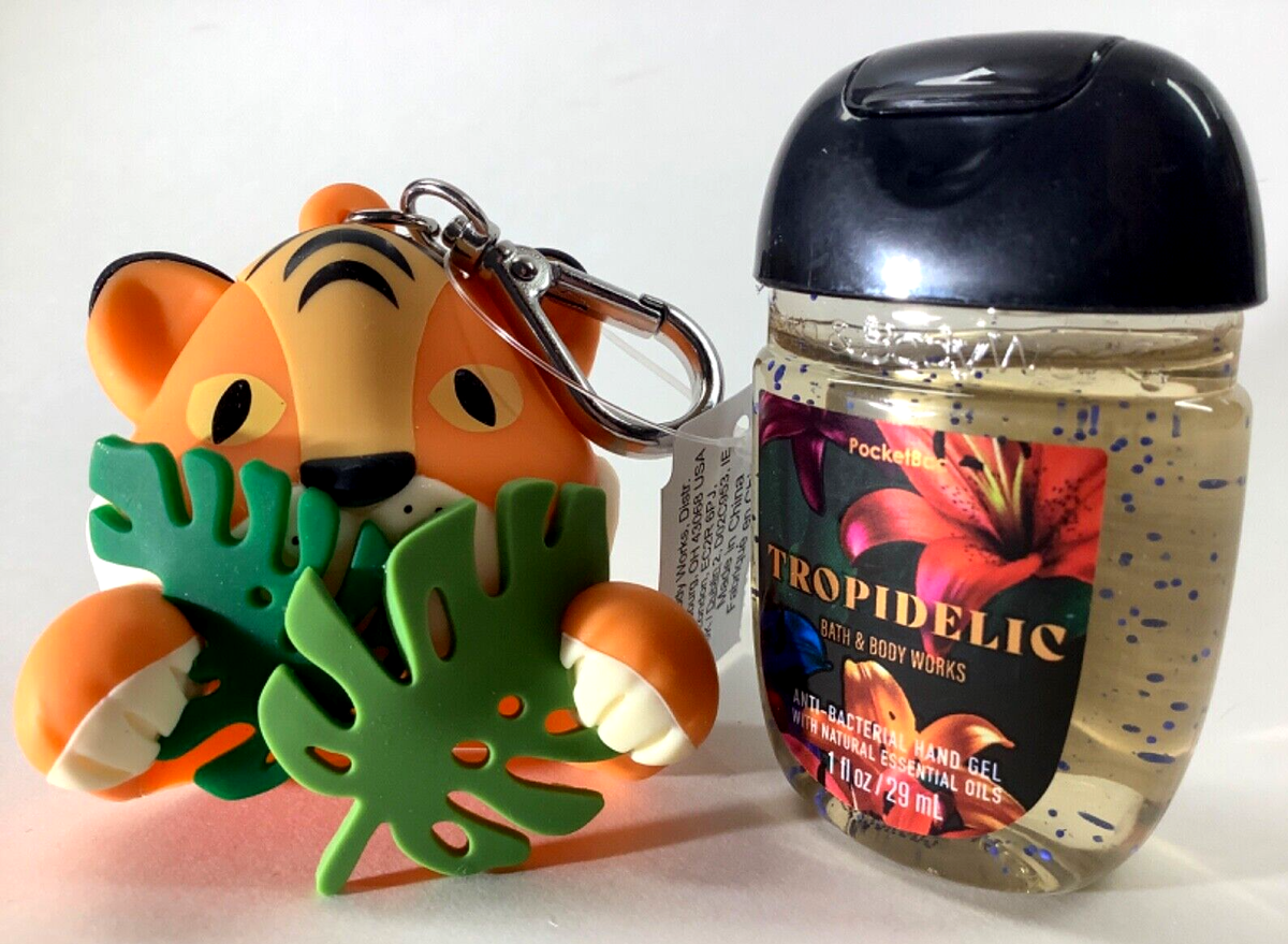 Bath & Body Works Jungle Tiger PocketBac Holder FOB + Tropidelic