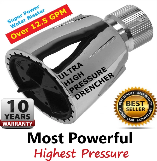 HIGH FLOW PRESSURE SHOWER HEAD * The Original Super Drencher ^12.5 GPM, ABS Ball
Opens in a new wind