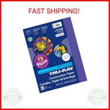 PACON Tru-Ray Heavyweight Construction Paper, Purple, 9" x 12", 50 Sheets (10301